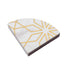 White Marble Geometria Bookends with Brass Inlay